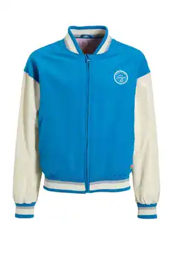 Wehkamp Orange Stars baseball jacket blauw aanbieding