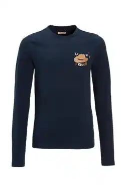 Wehkamp Orange Stars Longsleeve met printopdruk navy aanbieding