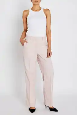 Wehkamp Bruuns Bazaar regular highwaist broek lichtroze aanbieding
