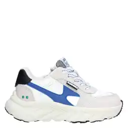 Wehkamp BunniesJR chunky leren sneakers beige/blauw aanbieding