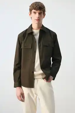Wehkamp Mango Man overshirt bruin aanbieding