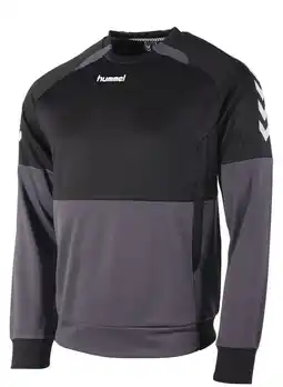Wehkamp hummel junior sportsweater zwart/grijs aanbieding
