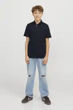 Wehkamp JACK & JONES JUNIOR polo donkerblauw aanbieding