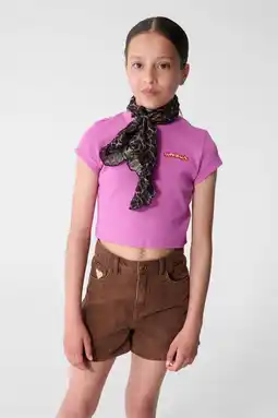 Wehkamp Shoeby T-shirt rib gebreid paars aanbieding