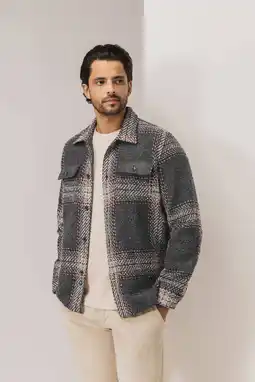 Wehkamp State of Art geruite overshirt grijsgroen aanbieding