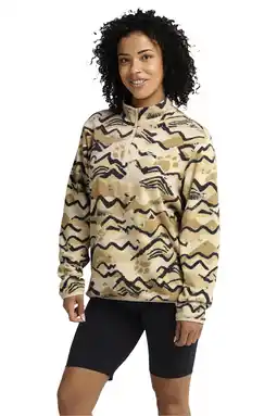Wehkamp Jack Wolfskin fleece trui all over print beige aanbieding