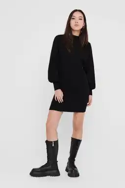 Wehkamp ONLY jurk gebreid zwart aanbieding