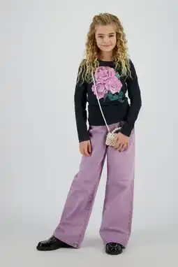 Wehkamp Vingino wide leg jeans lila aanbieding