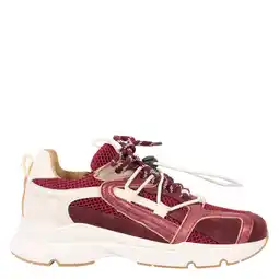 Wehkamp DWRS Isola chunky leren sneakers bordeaux/ecru aanbieding