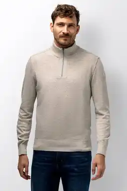 Wehkamp State of Art pullover met wol gebreid beige aanbieding