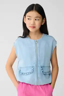 Wehkamp Shoeby gilet light blue denim aanbieding