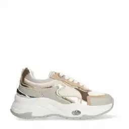 Wehkamp Mexx chunky leren sneakers beige/goud aanbieding