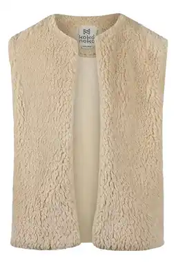 Wehkamp Koko Noko teddy gilet ecru aanbieding