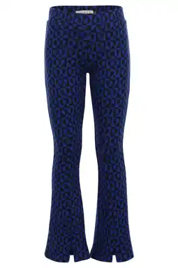 Wehkamp LOOXS little flared casual broek met hartjes donkerblauw aanbieding