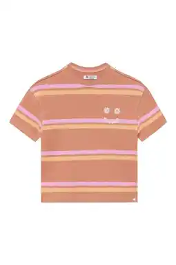 Wehkamp Noppies kids gestreepte T-shirt lichtbruin aanbieding
