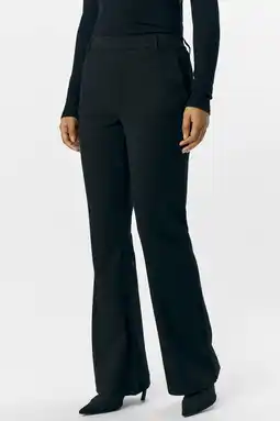 Wehkamp OBJECT flared broek OBJLISA zwart aanbieding