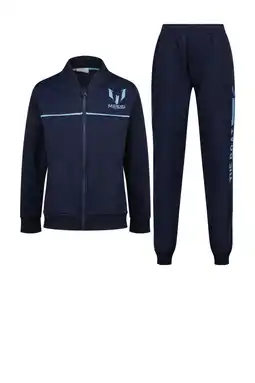 Wehkamp Messi sweatvest + joggingbroek donkerblauw aanbieding