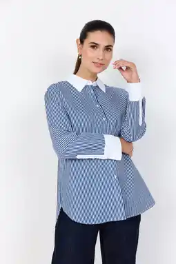 Wehkamp Soyaconcept gestreepte blouse blauw aanbieding