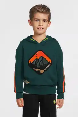 Wehkamp Me & My Monkey hoodie met patch donkergroen aanbieding