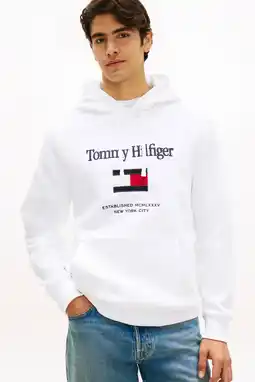 Wehkamp Tommy Hilfiger hoodie wit aanbieding