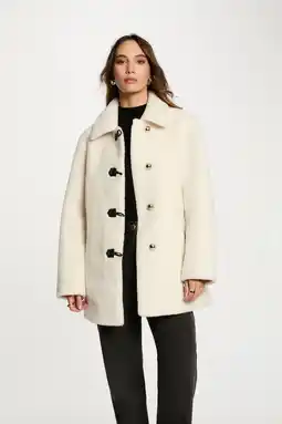Wehkamp Morgan faux fur jas ecru aanbieding
