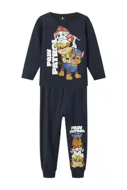 Wehkamp NAME IT MINI Paw Patrol pyjama met printopdruk donkerblauw aanbieding
