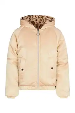 Wehkamp Retour Jeans reversible imitatiebont winterjas lichtgoud/bruin aanbieding