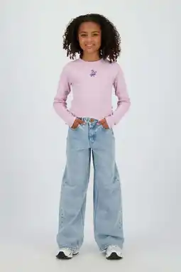Wehkamp Vingino wide leg baggy jeans light blue denim aanbieding