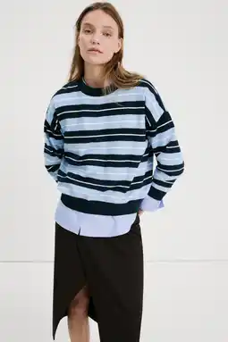 Wehkamp Mango gestreepte pullover blauw aanbieding