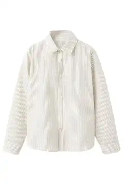 Wehkamp Mango Kids gestreepte overhemd beige aanbieding