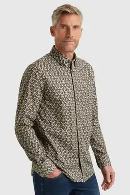 Wehkamp Vanguard Regular casual overhemd donkergroen aanbieding
