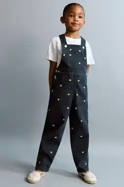 Wehkamp Mango Kids denim tuinbroek dark blue denim aanbieding