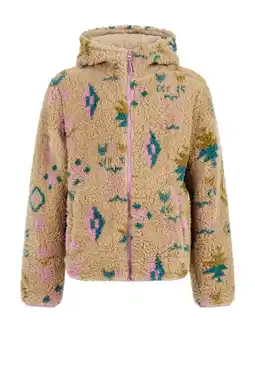 Wehkamp Protest fleece vest PRTEvelyn camel/roze/blauw aanbieding
