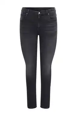 Wehkamp ONLY CARMAKOMA skinny jeans black denim aanbieding