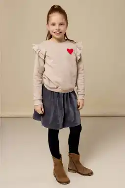 Wehkamp LOOXS little fluwelen A-lijn rok donkerblauw aanbieding