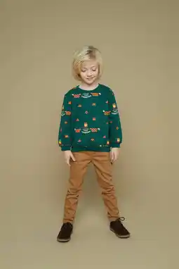 Wehkamp Sturdy sweater groen Chasing trails aanbieding