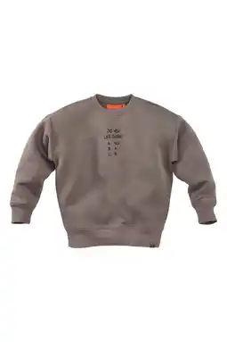 Wehkamp Z8 kids sweater Misja met backprint taupe aanbieding