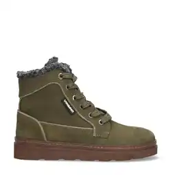 Wehkamp Vingino leren veterboots donkergroen aanbieding