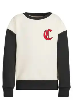 Wehkamp Coolcat colourblock sweater met printopdruk Ace off-white/zwart aanbieding