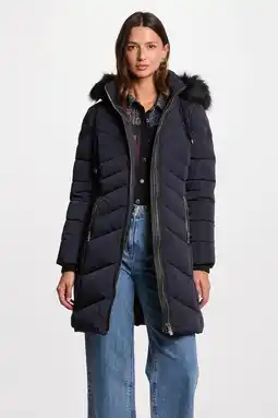 Wehkamp Morgan gewatteerde jas marineblauw aanbieding