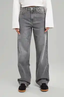 Wehkamp America Today straight jeans high waist grey aanbieding