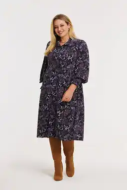 Wehkamp YOEK blousejurk paars aanbieding