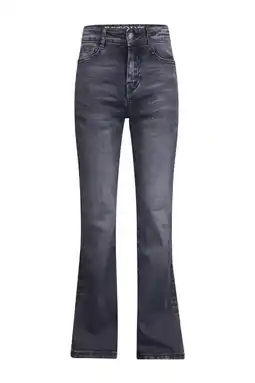 Wehkamp Retour Jeans high waist flared jeans Sidi flare medium grey denim aanbieding