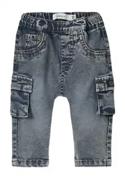 Wehkamp NAME IT BABY regular fit jeans dark blue denim aanbieding