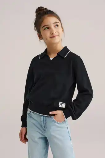 Wehkamp WE Fashion gebreide trui zwart aanbieding