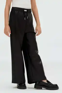 Wehkamp Calvin Klein imitatieleren casual broek zwart aanbieding
