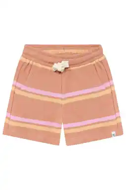 Wehkamp Noppies kids relaxed gestreepte sweatshort lichtbruin aanbieding