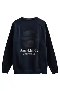 Wehkamp Anerkjendt sweater met backprint donkerblauw aanbieding