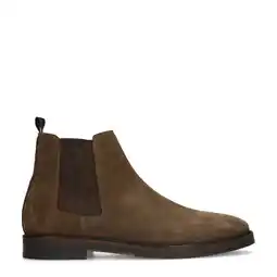 Wehkamp Manfield suède chelsea boots taupe aanbieding