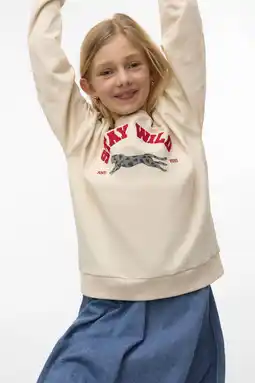 Wehkamp VERO MODA GIRL sweater ecru aanbieding